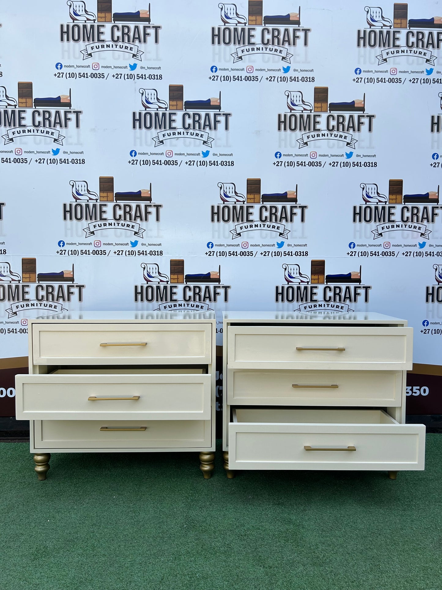 Peta - 3 Drawer Pedestals x 2 - 6mm Face Design