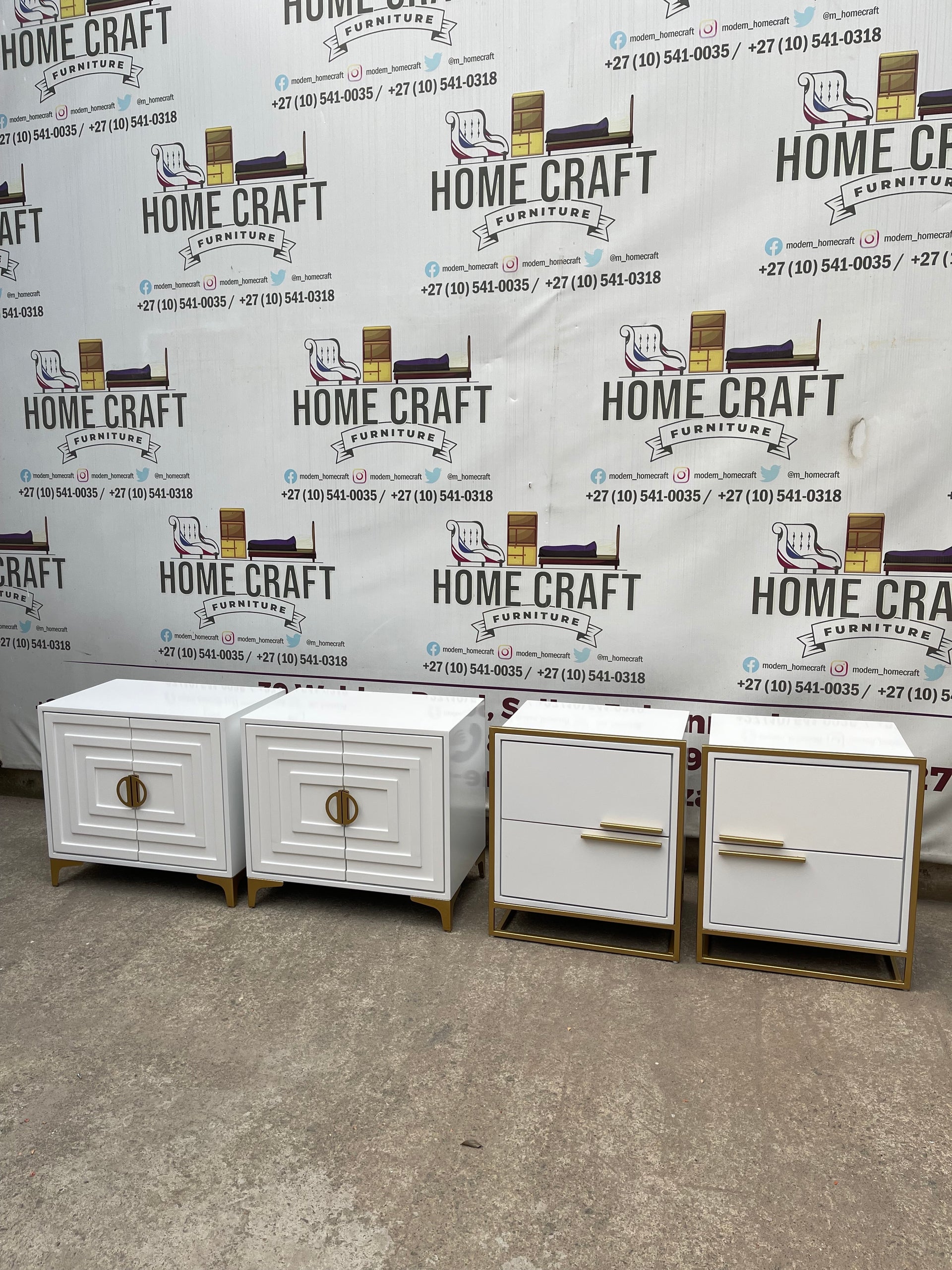 2 Door Pedestals & 2 Drawer Pedestals Combo