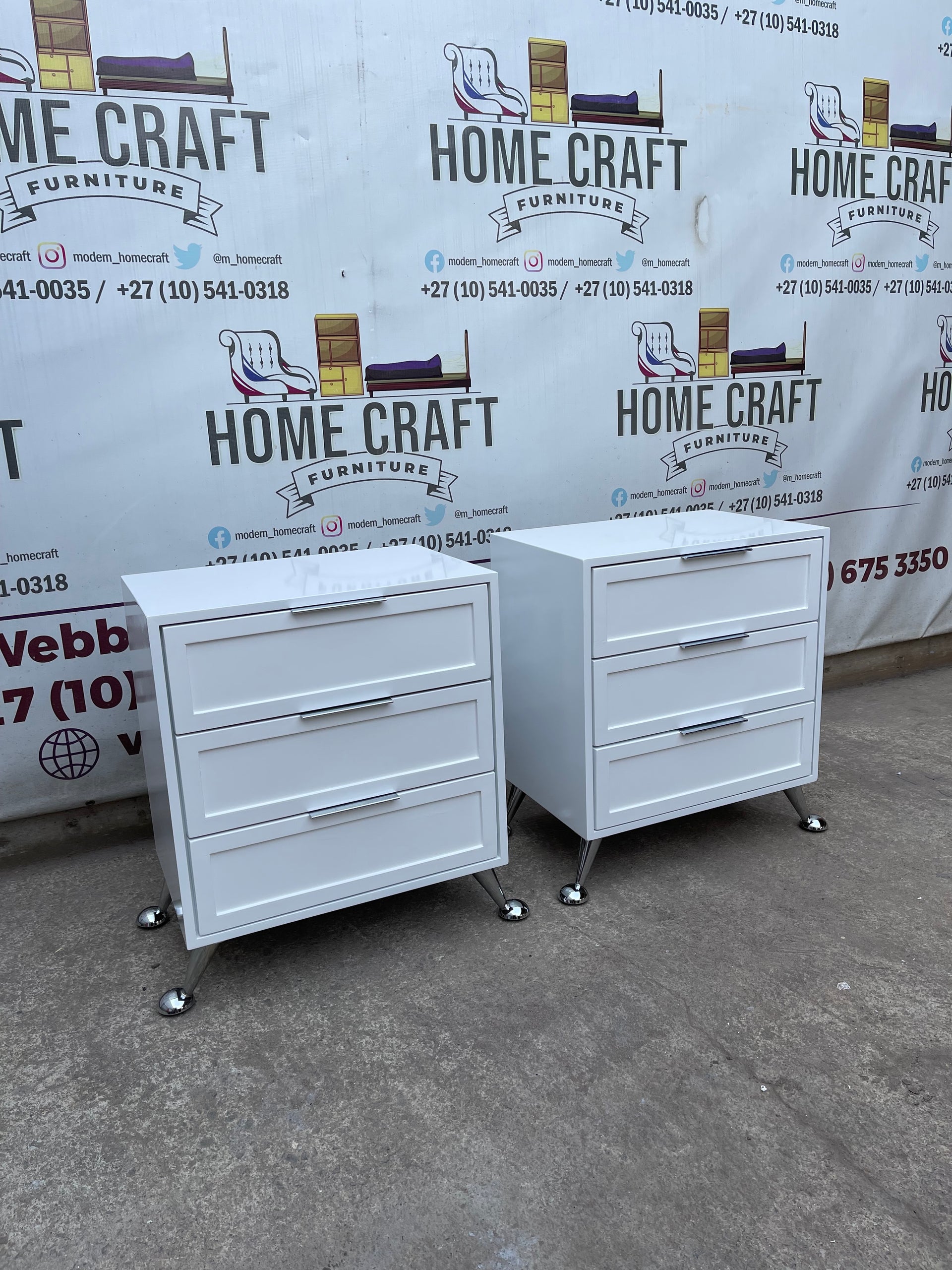 Bongi - 6mm Face Design, 3 Drawer Pedestals
