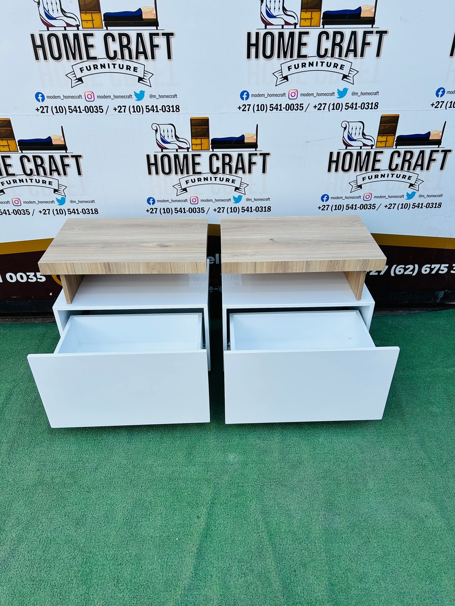 Nokwazi Mtshali - 1 Drawer Pedestals x 2 (Savannah Wood Verandah)