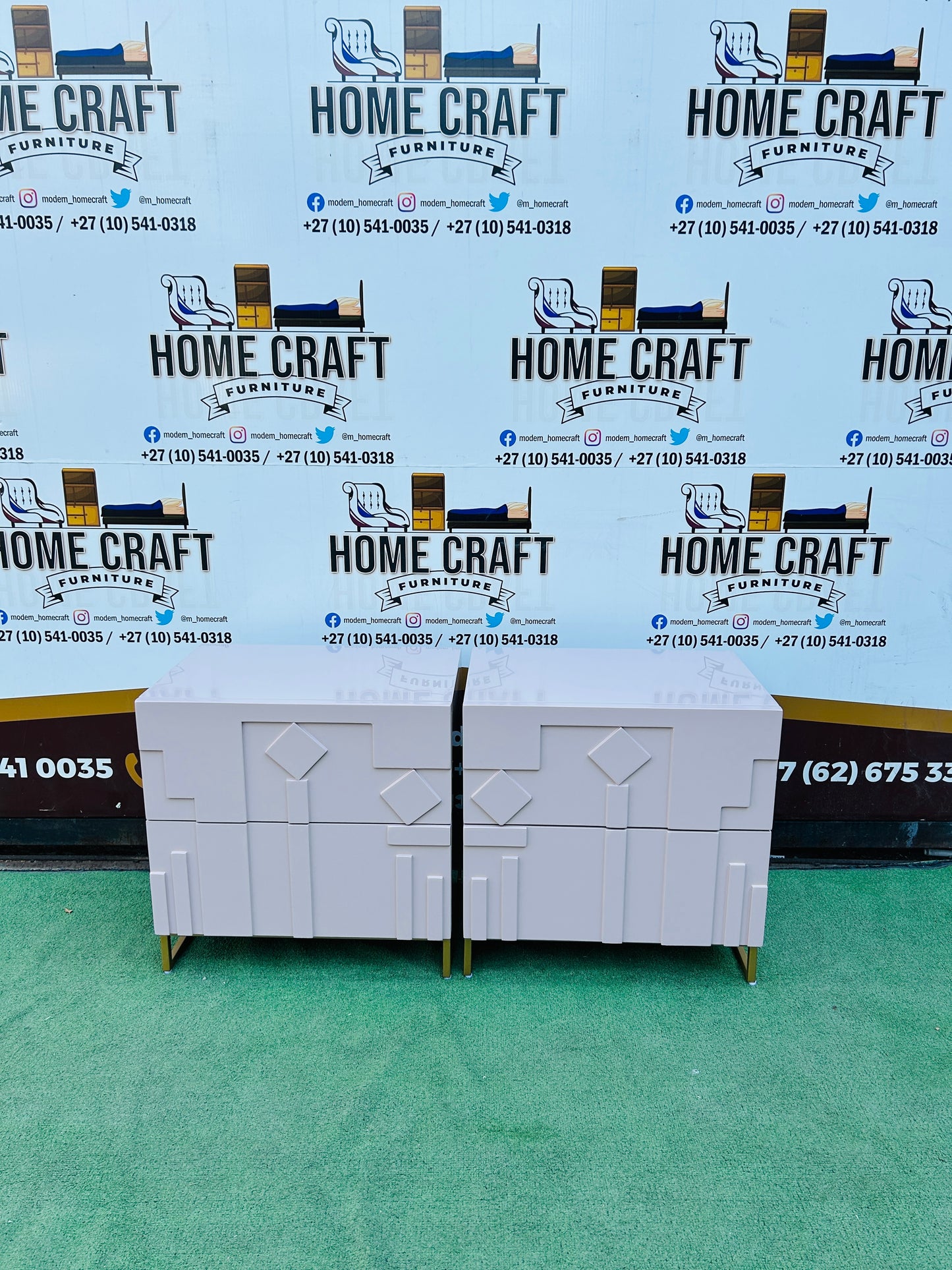 Refilwe - 2 Drawer Pedestals Pyramid Design