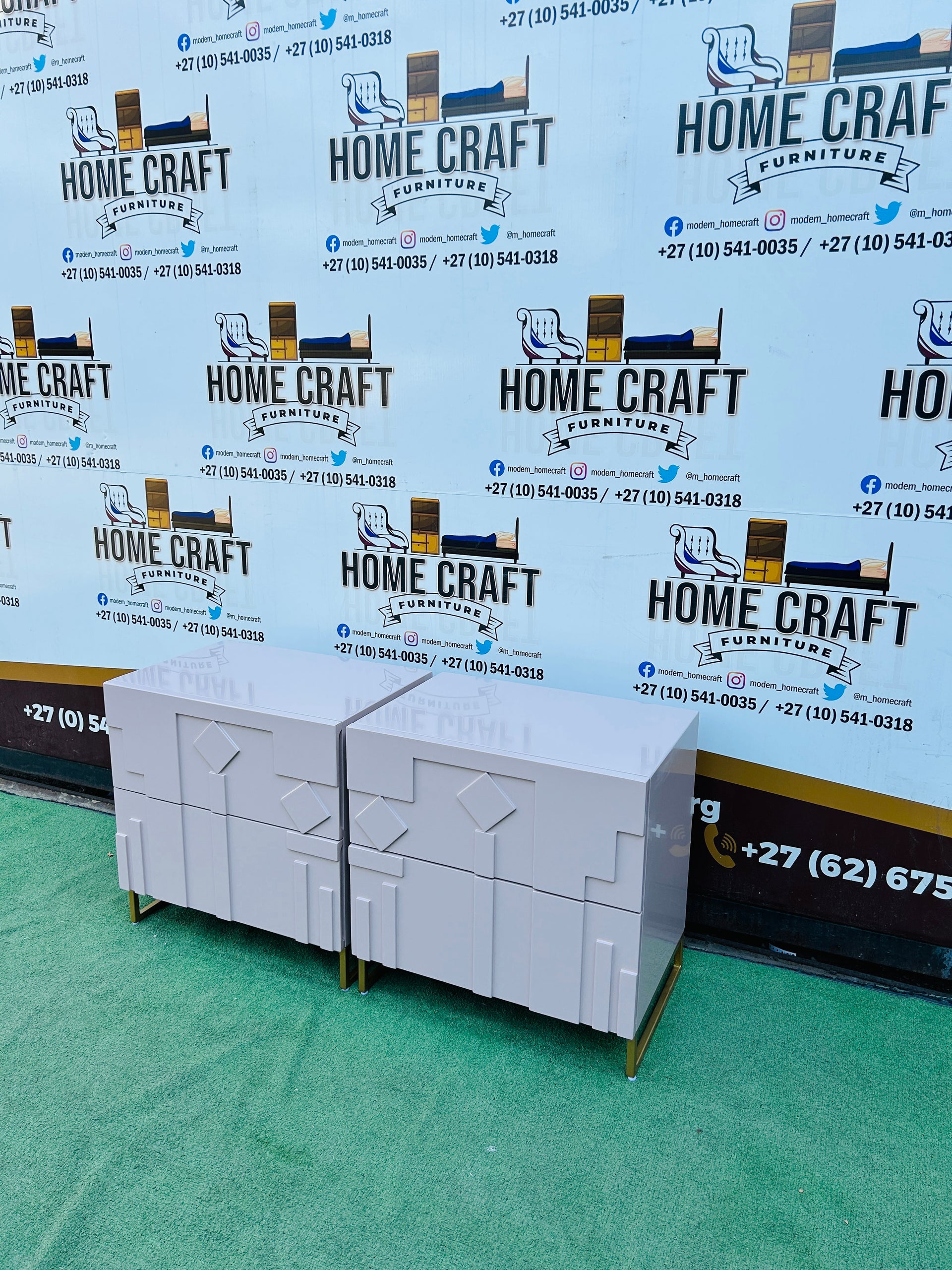 Refilwe - 2 Drawer Pedestals Pyramid Design