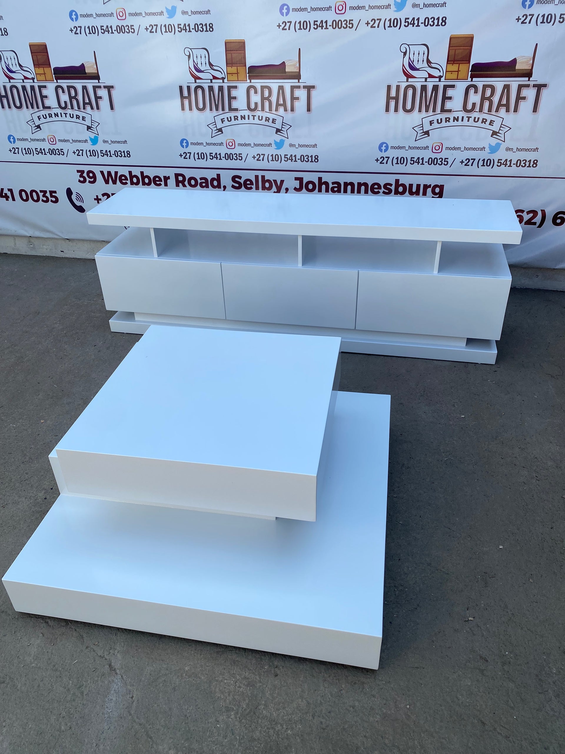 3 Drawer Tv Stand And Coffee Table Combo