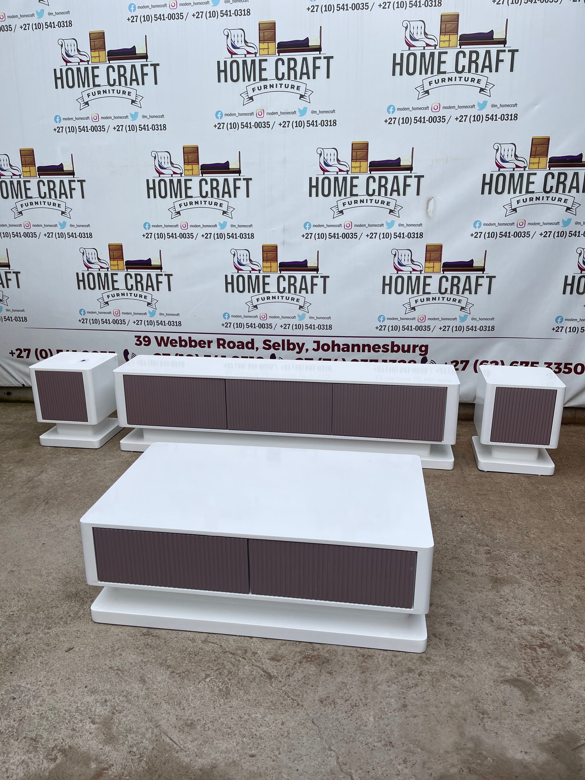 Tv Stand , Coffee Table and Pedestals Combo