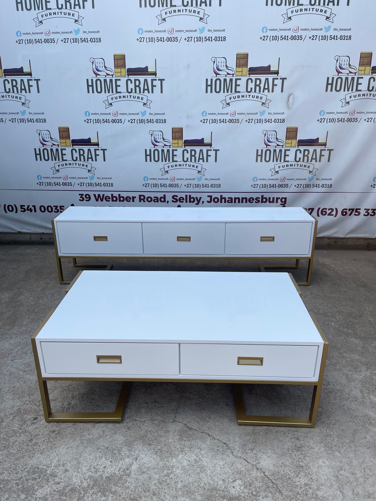 3 Drawer Tv Stand and 2 Drawer Coffee Table