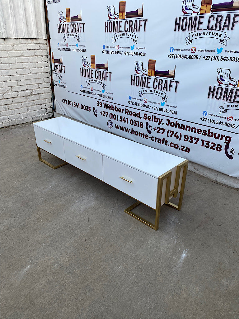 3 Drawer Steel Frame Tv Stand 1