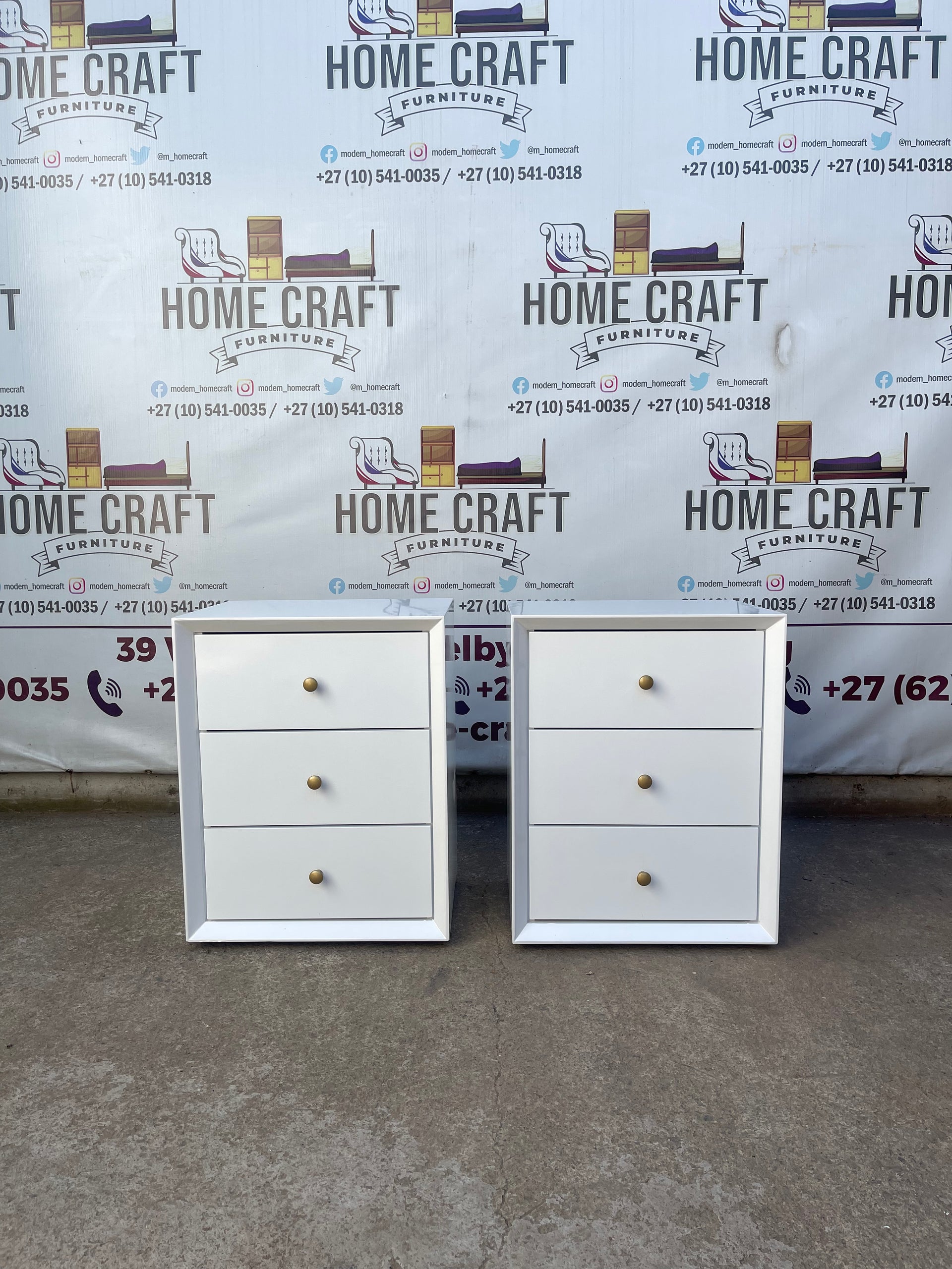 Face In- 3 Drawer Pedestals (Knob Handles)