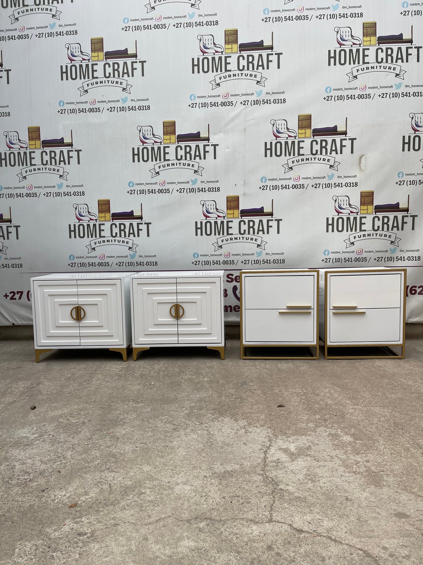 2 Door Pedestals & 2 Drawer Pedestals Combo