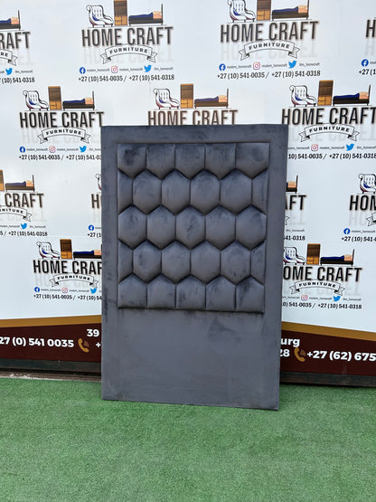 Single Headboard Honeycomb - Dark Grey
