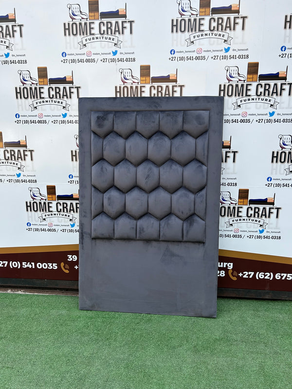 Single Headboard Honeycomb - Dark Grey