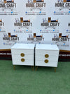 3 Drawer Pedestals x 2 - Moon Handles