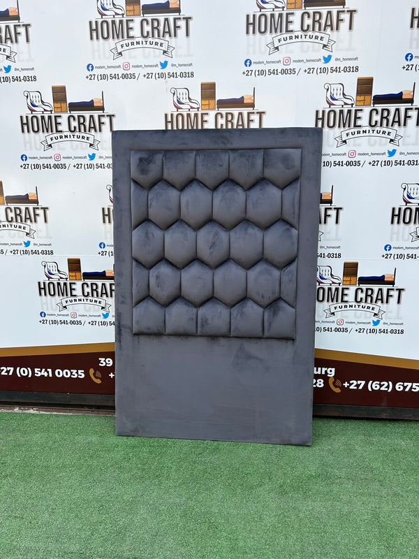 Single Headboard Honeycomb - Dark Grey