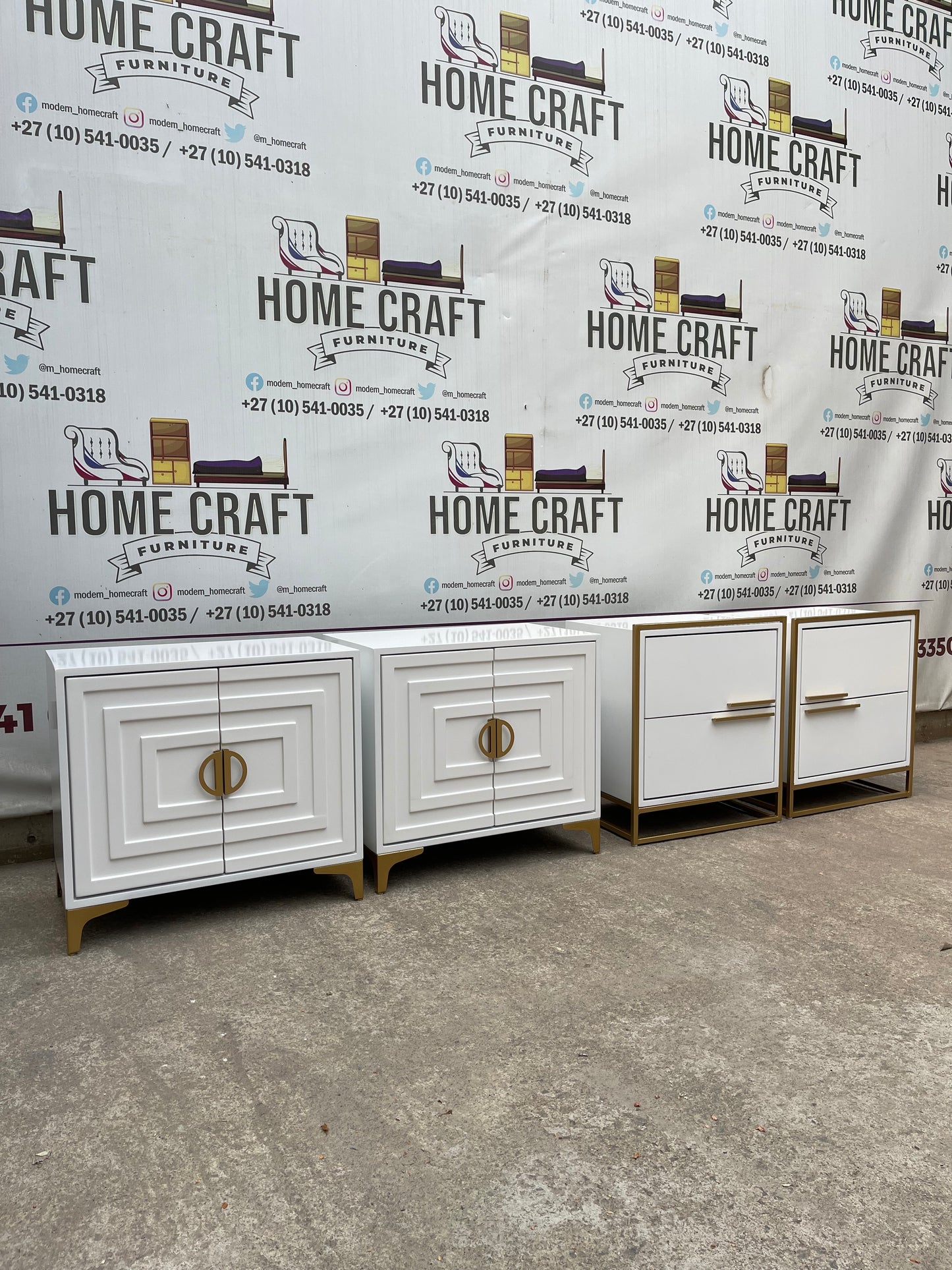 2 Door Pedestals & 2 Drawer Pedestals Combo