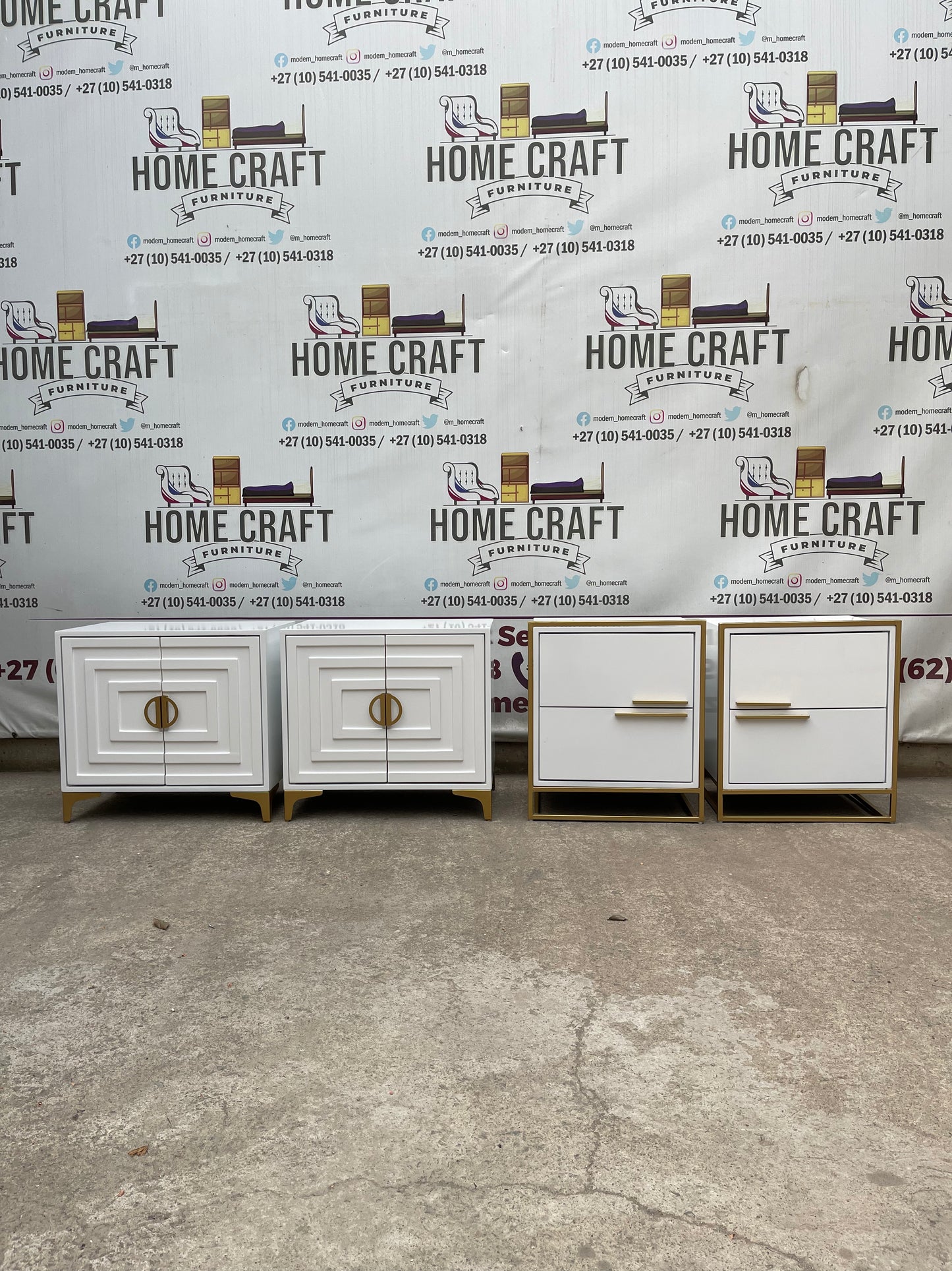 2 Door Pedestals & 2 Drawer Pedestals Combo