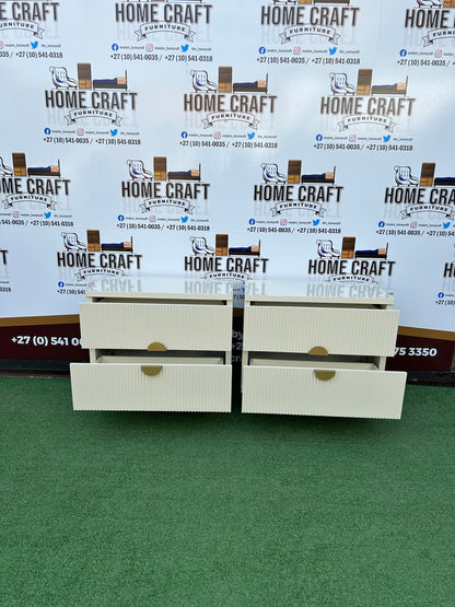 Solo 2 Drawer Pedestals With Round Wooden Legs