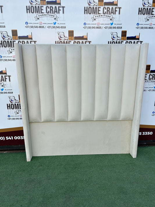 Queen Straight Panels Headboard With Wings - Cream