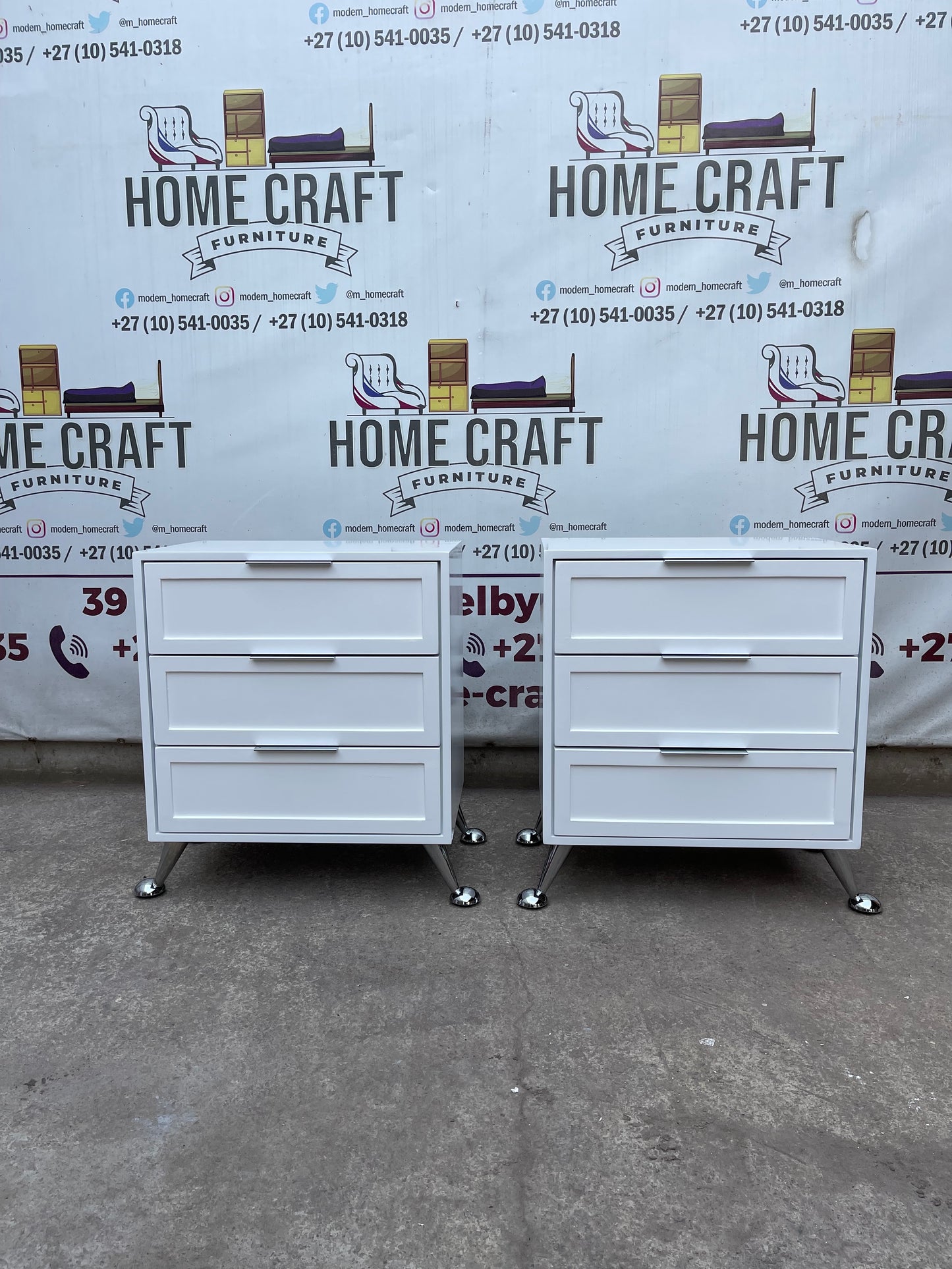 Bongi - 6mm Face Design, 3 Drawer Pedestals