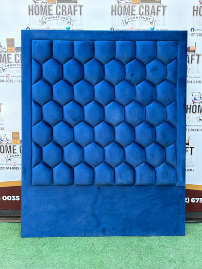 Queen Headboard Honeycomb - Blue