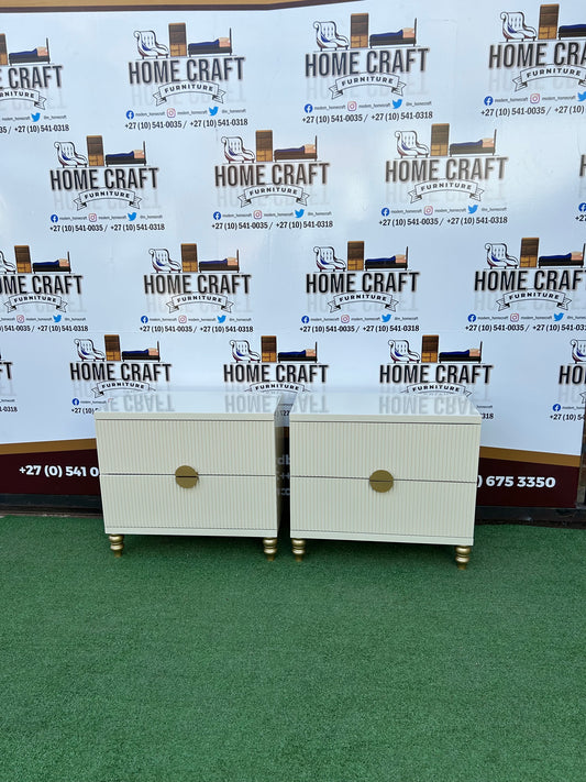 Solo 2 Drawer Pedestals With Round Wooden Legs