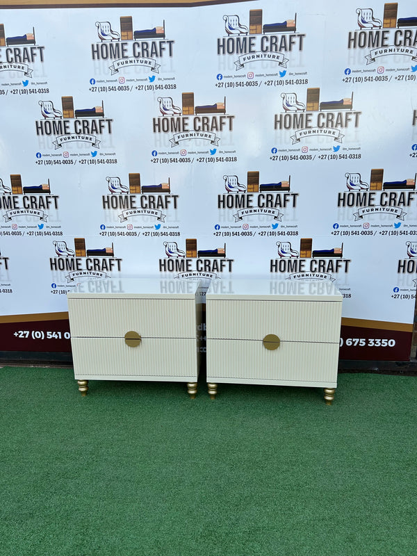 Solo 2 Drawer Pedestals With Round Wooden Legs