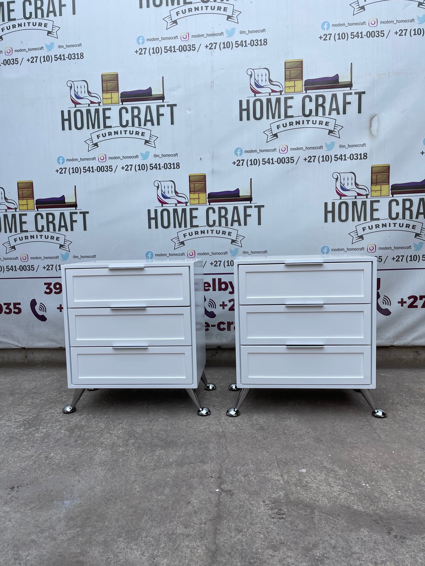 Bongi - 6mm Face Design, 3 Drawer Pedestals