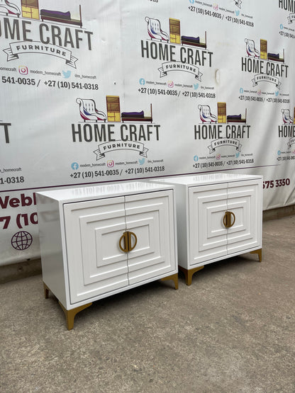 2 Door Pedestals Face Design (Gold)