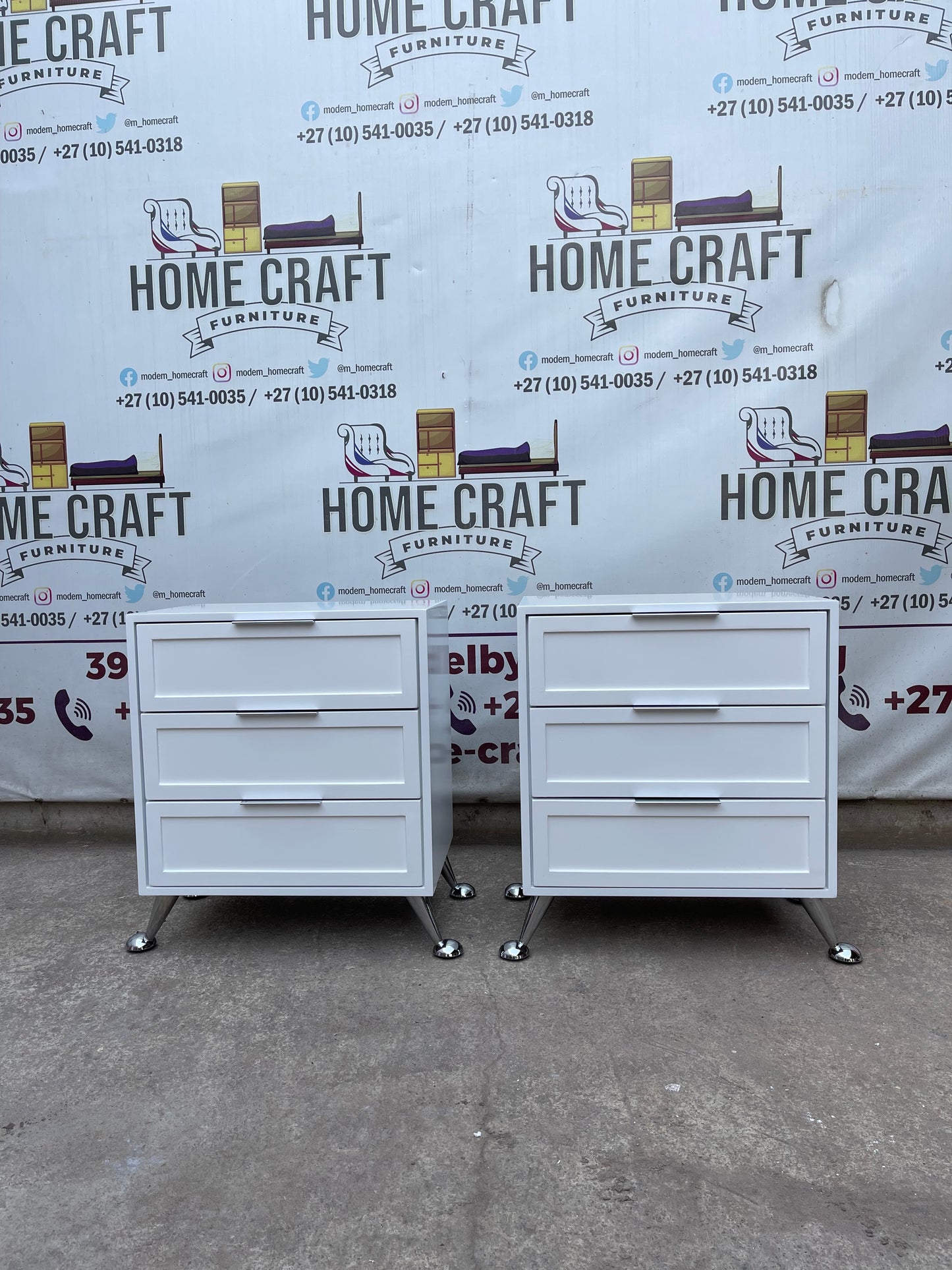 Bongi - 6mm Face Design, 3 Drawer Pedestals