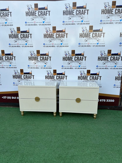 Solo 2 Drawer Pedestals With Round Wooden Legs