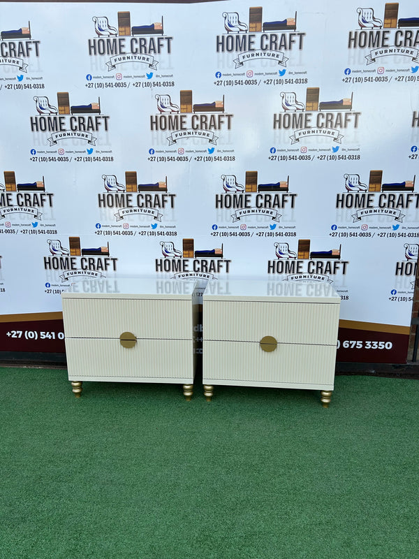 Solo 2 Drawer Pedestals With Round Wooden Legs