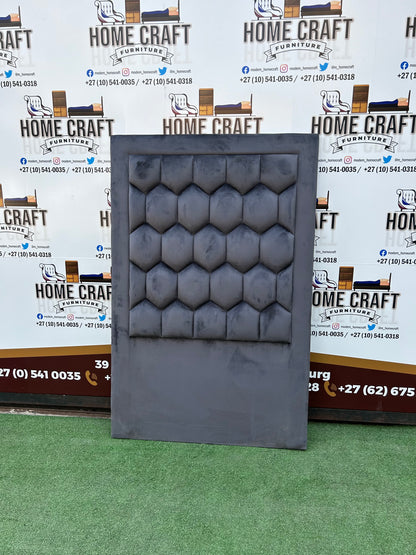 Single Headboard Honeycomb - Dark Grey