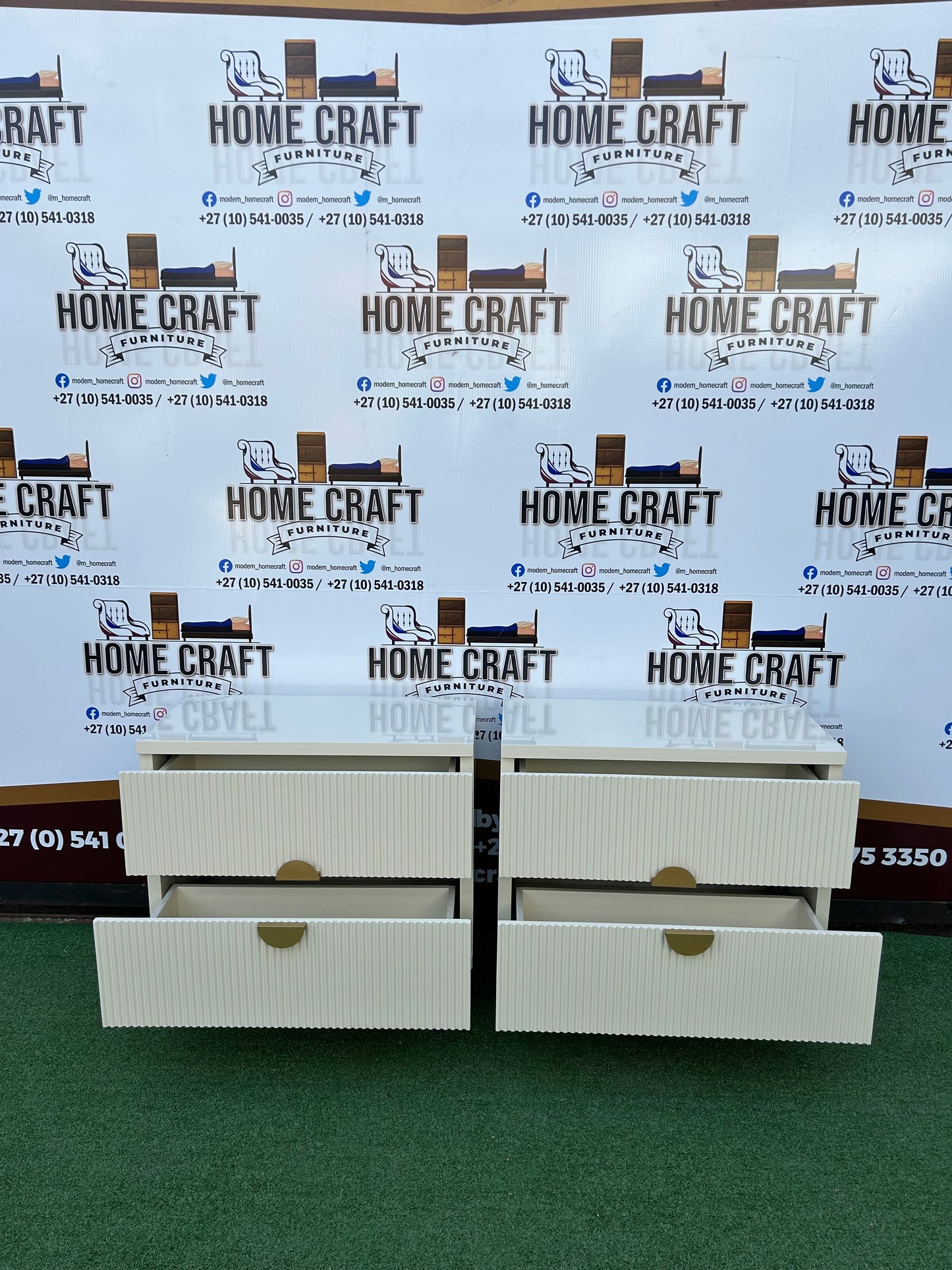 Solo 2 Drawer Pedestals With Round Wooden Legs