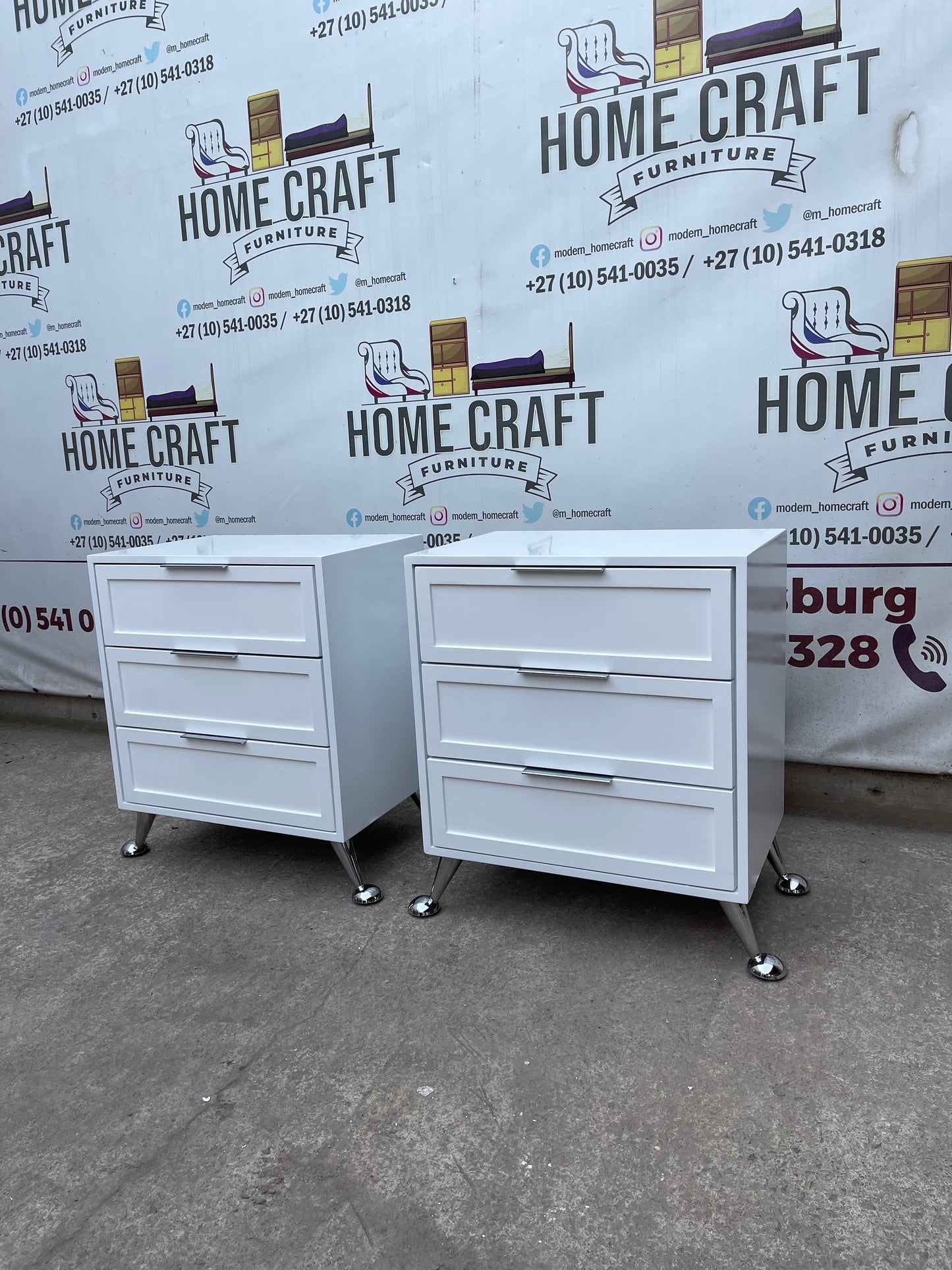 Bongi - 6mm Face Design, 3 Drawer Pedestals