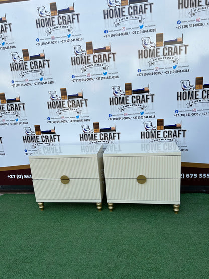 Solo 2 Drawer Pedestals With Round Wooden Legs