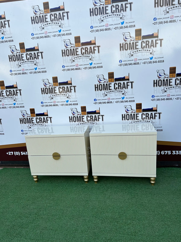 Solo 2 Drawer Pedestals With Round Wooden Legs