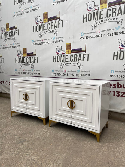2 Door Pedestals Face Design (Gold)