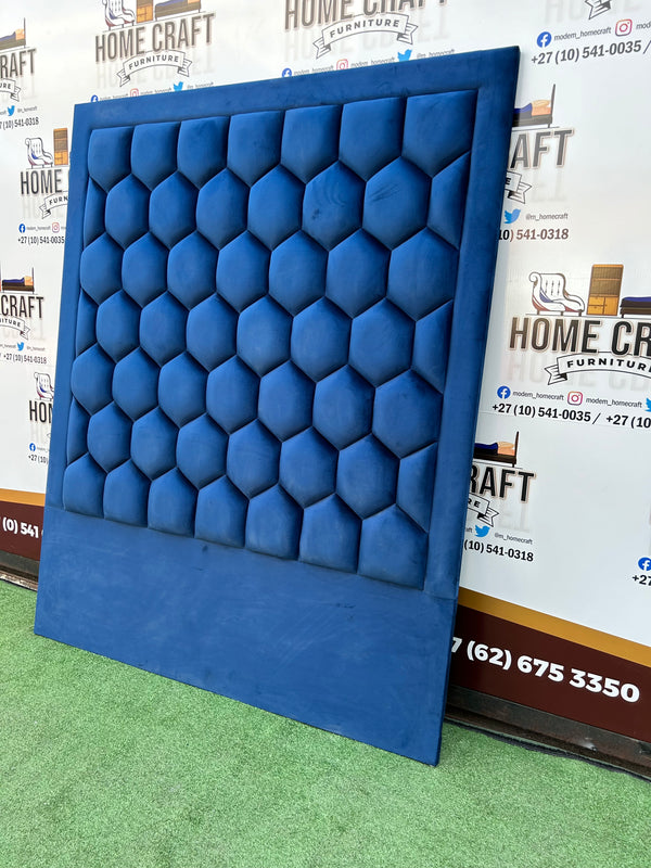 Queen Headboard Honeycomb - Blue