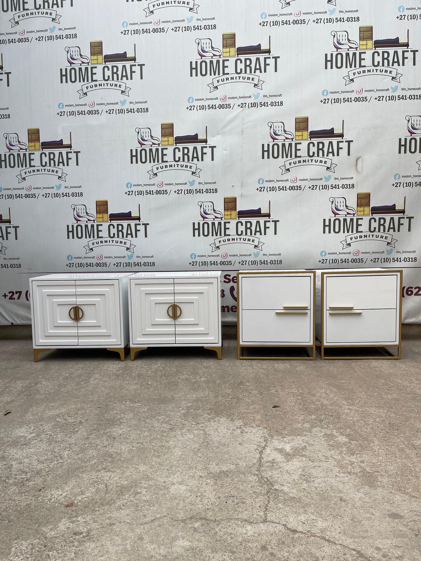 2 Door Pedestals & 2 Drawer Pedestals Combo