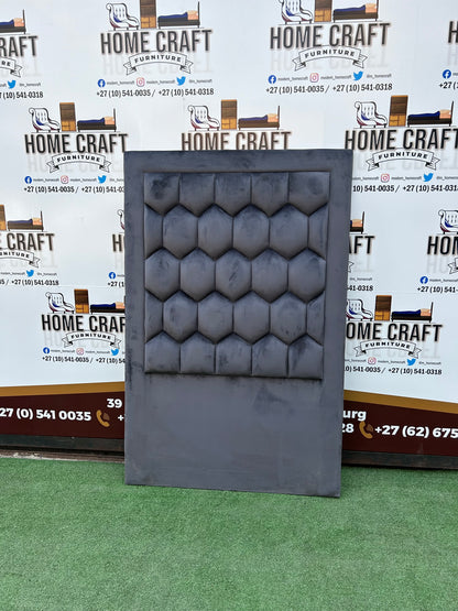 Single Headboard Honeycomb - Dark Grey