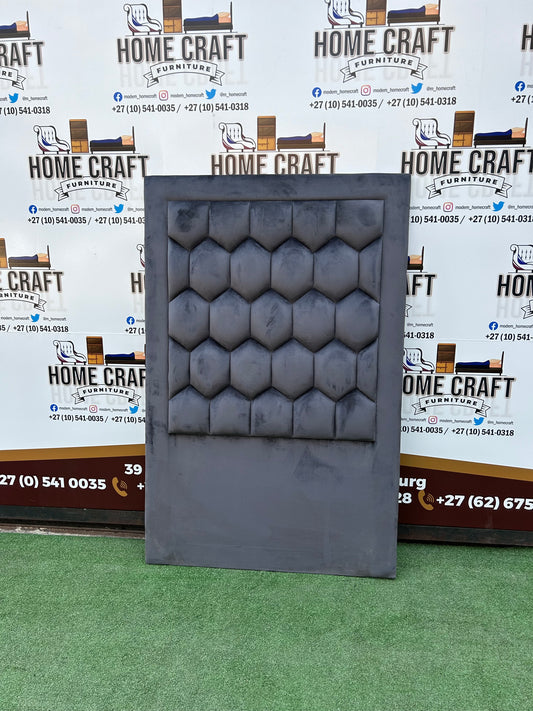 Single Headboard Honeycomb - Dark Grey
