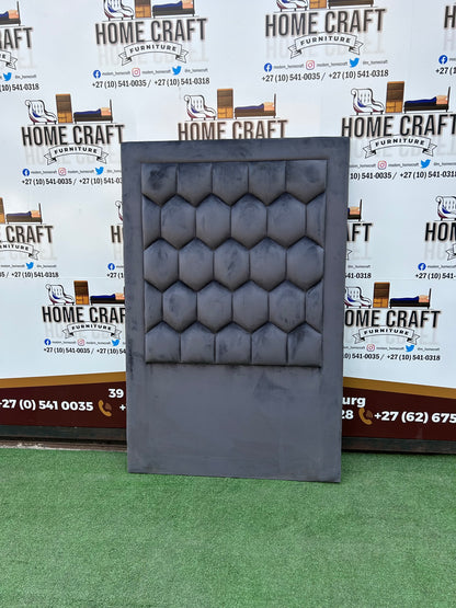Single Headboard Honeycomb - Dark Grey
