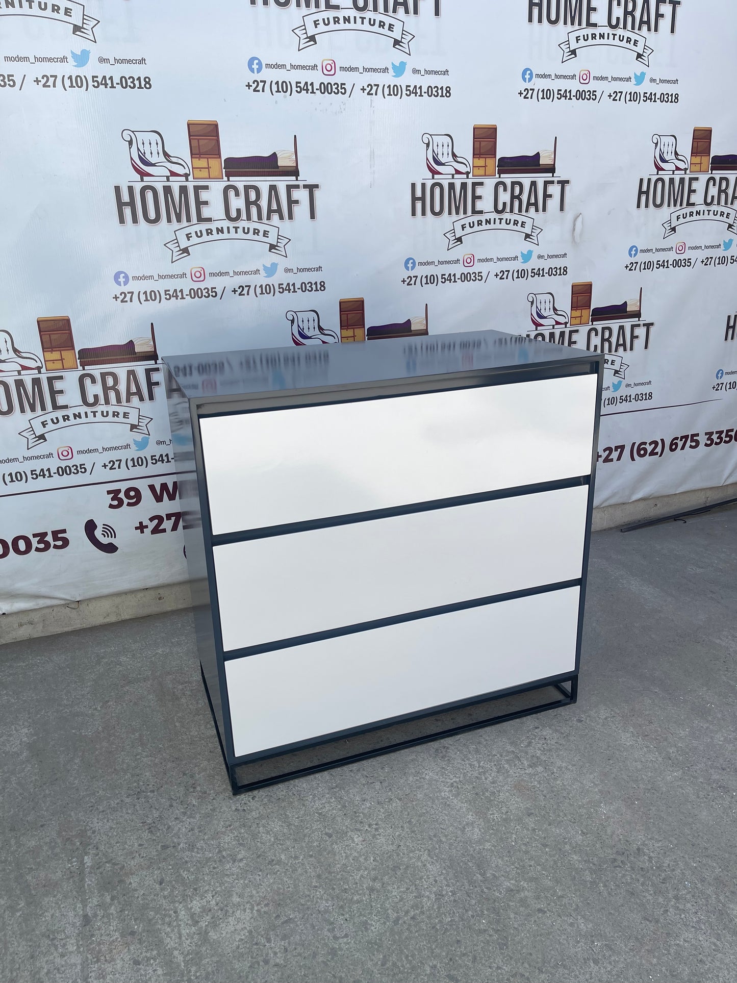 Kevin Chest of Drawers ( White & Grey )