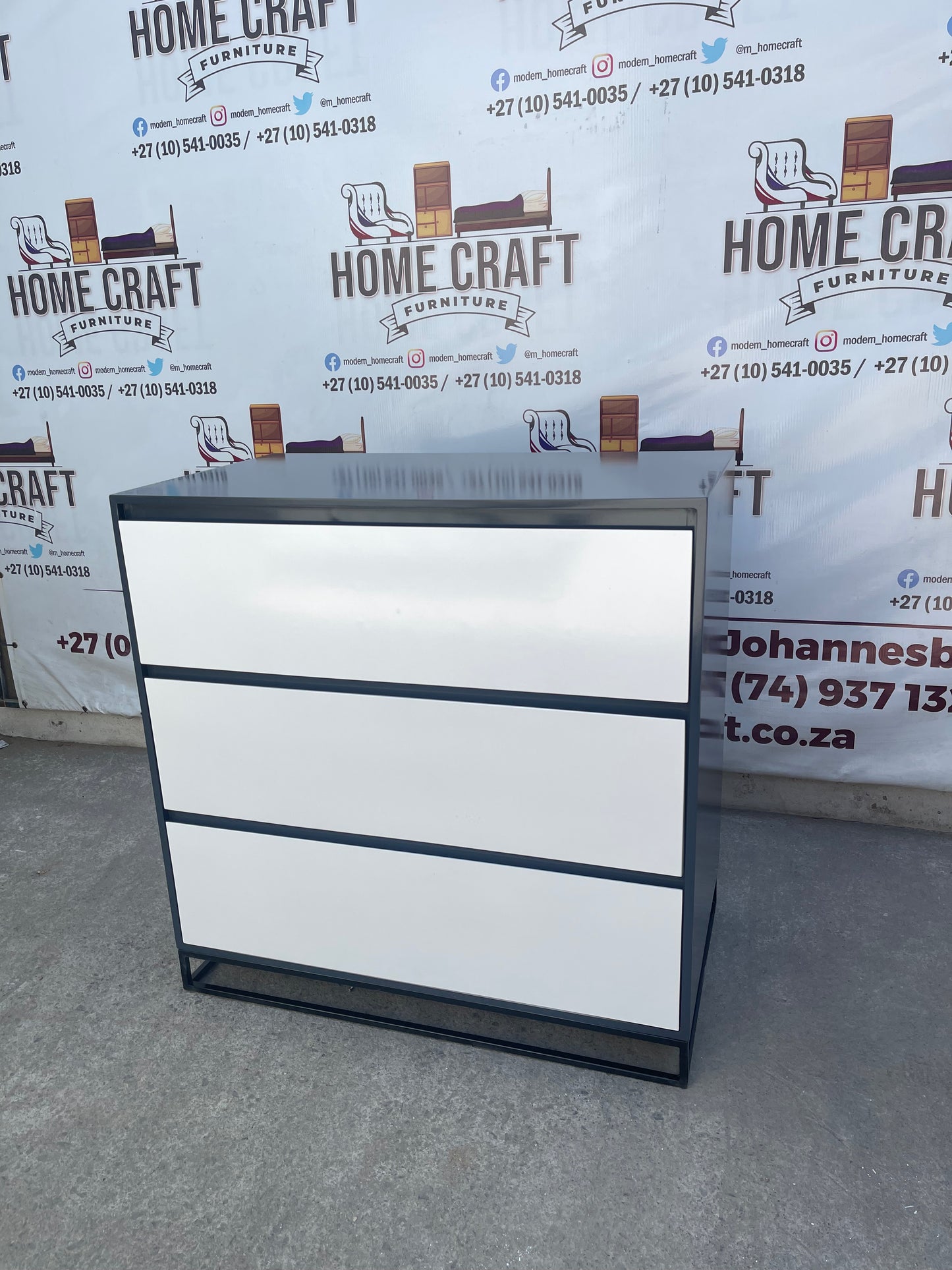 Kevin Chest of Drawers ( White & Grey )