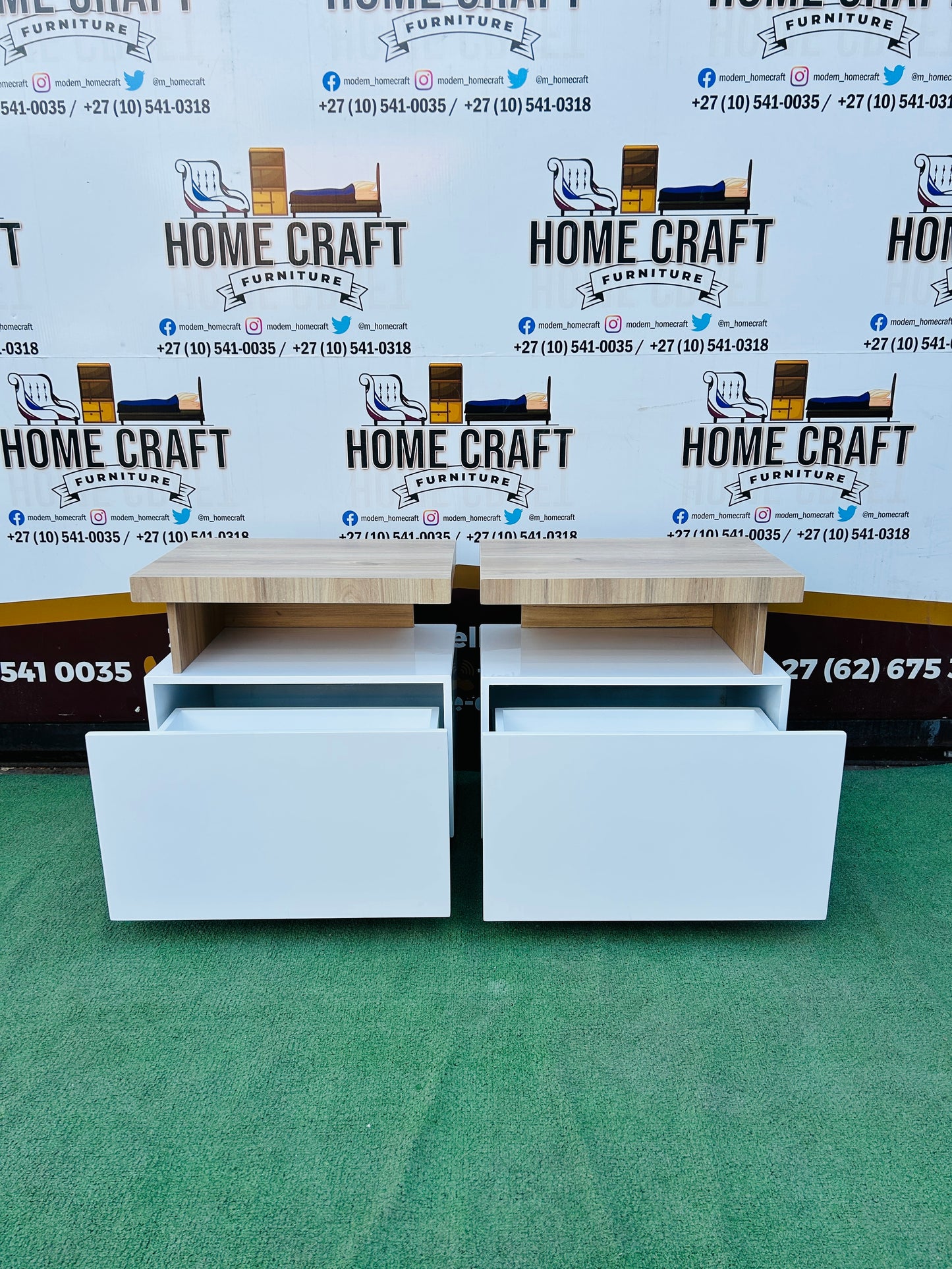 Nokwazi Mtshali - 1 Drawer Pedestals x 2 (Savannah Wood Verandah)