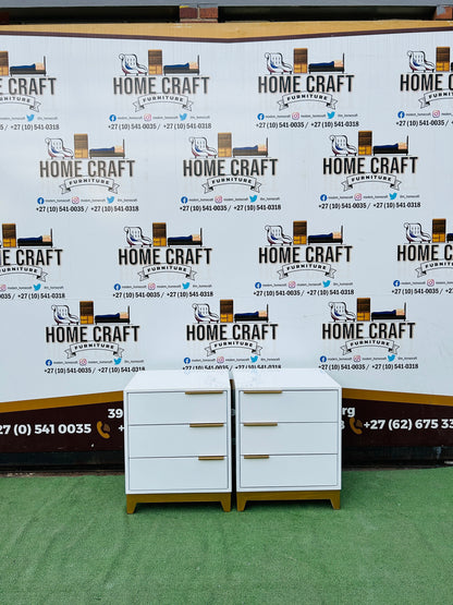 Mfundo (Pine) - 3 Drawer Pedestals - With Flat Handles