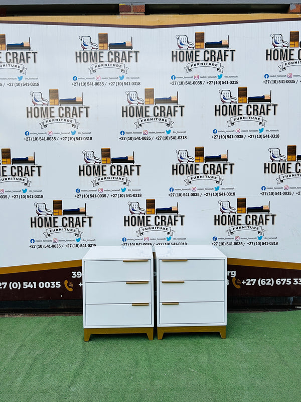 Mfundo (Pine) - 3 Drawer Pedestals - With Flat Handles