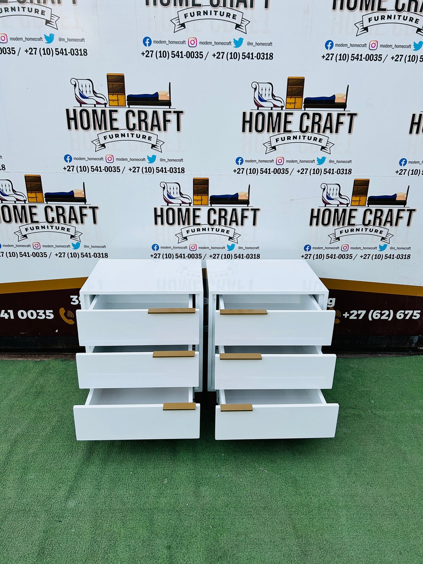 Mfundo (Pine) - 3 Drawer Pedestals - With Flat Handles