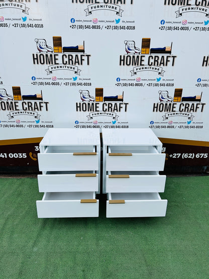 Mfundo (Pine) - 3 Drawer Pedestals - With Flat Handles