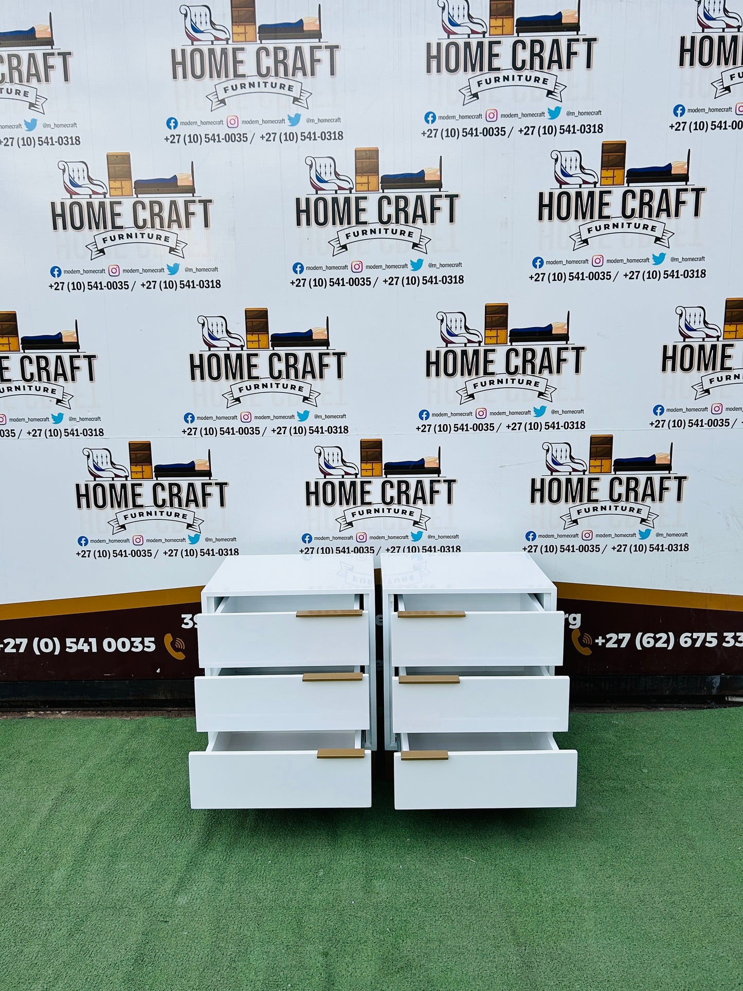 Mfundo (Pine) - 3 Drawer Pedestals - With Flat Handles