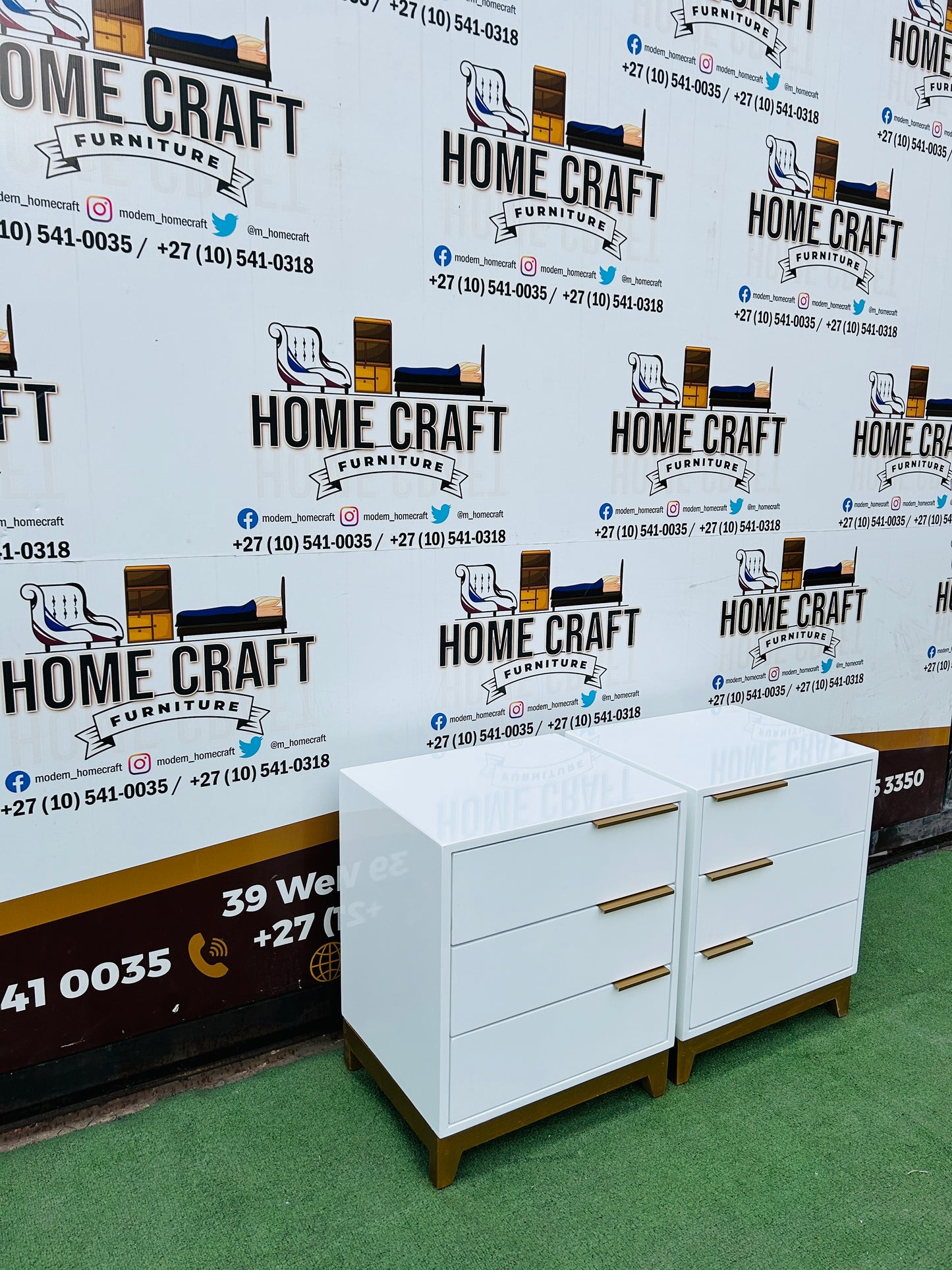 Mfundo (Pine) - 3 Drawer Pedestals - With Flat Handles