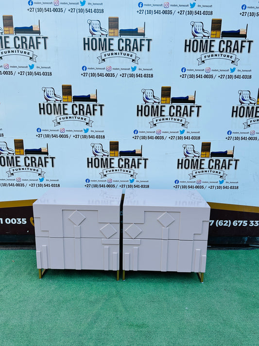 Refilwe - 2 Drawer Pedestals Pyramid Design